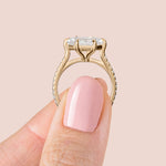 Load image into Gallery viewer, EDGY ACCENTED MARQUISE CUT MOISSANITE ENGAGEMENT RING