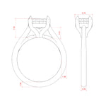 Load image into Gallery viewer, EDGY CLASSIC OVAL CUT MOISSANITE ENGAGEMENT RING