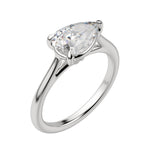 Load image into Gallery viewer, EDGY CLASSIC PEAR CUT MOISSANITE ENGAGEMENT RING