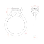 Load image into Gallery viewer, EDGY CLASSIC PEAR CUT MOISSANITE ENGAGEMENT RING