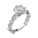 Load image into Gallery viewer, EYRE ROUND CUT MOISSANITE ENGAGEMENT RING