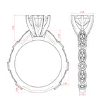 Load image into Gallery viewer, EYRE ROUND CUT MOISSANITE ENGAGEMENT RING