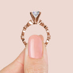 Load image into Gallery viewer, EYRE CUSHION CUT MOISSANITE ENGAGEMENT RING