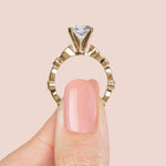 Load image into Gallery viewer, EYRE CUSHION CUT MOISSANITE ENGAGEMENT RING