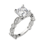 Load image into Gallery viewer, EYRE CUSHION CUT MOISSANITE ENGAGEMENT RING