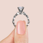 Load image into Gallery viewer, EYRE CUSHION CUT MOISSANITE ENGAGEMENT RING