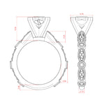 Load image into Gallery viewer, EYRE CUSHION CUT MOISSANITE ENGAGEMENT RING