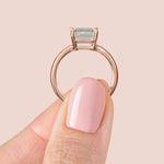 Load image into Gallery viewer, EDGY BASKET CLASSIC EMERALD CUT MOISSANITE ENGAGEMENT RING