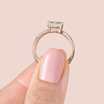 Load image into Gallery viewer, EDGY BASKET CLASSIC OVAL CUT MOISSANITE ENGAGEMENT RING