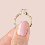 Load image into Gallery viewer, EDGY BASKET CLASSIC OVAL CUT MOISSANITE ENGAGEMENT RING