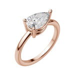 Load image into Gallery viewer, EDGY BASKET CLASSIC PEAR CUT MOISSANITE ENGAGEMENT RING