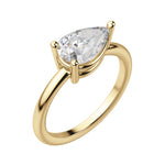 Load image into Gallery viewer, EDGY BASKET CLASSIC PEAR CUT MOISSANITE ENGAGEMENT RING
