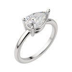 Load image into Gallery viewer, EDGY BASKET CLASSIC PEAR CUT MOISSANITE ENGAGEMENT RING