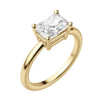 Load image into Gallery viewer, EDGY BASKET CLASSIC RADIANT CUT MOISSANITE ENGAGEMENT RING