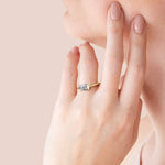 Load image into Gallery viewer, EDGY BASKET CLASSIC RADIANT CUT MOISSANITE ENGAGEMENT RING