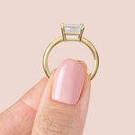 Load image into Gallery viewer, EDGY BASKET CLASSIC RADIANT CUT MOISSANITE ENGAGEMENT RING