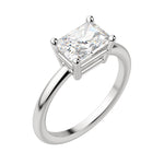 Load image into Gallery viewer, EDGY BASKET CLASSIC RADIANT CUT MOISSANITE ENGAGEMENT RING