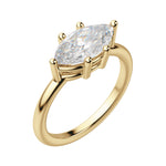 Load image into Gallery viewer, EDGY BASKET CLASSIC MARQUISE CUT MOISSANITE ENGAGEMENT RING