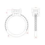 Load image into Gallery viewer, EDGY BASKET ACCENTED OVAL CUT MOISSANITE ENGAGEMENT RING