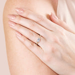 Load image into Gallery viewer, EDGY BASKET ACCENTED RADIANT CUT MOISSANITE ENGAGEMENT RING