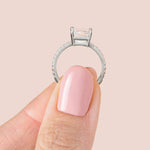 Load image into Gallery viewer, EDGY BASKET ACCENTED RADIANT CUT MOISSANITE ENGAGEMENT RING