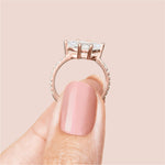 Load image into Gallery viewer, EDGY BASKET ACCENTED MARQUISE CUT ENGAGEMENT RING