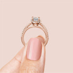 Load image into Gallery viewer, VAIL OVAL CUT MOISSANITE ENGAGEMENT RING