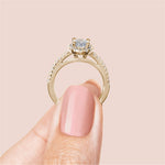 Load image into Gallery viewer, VAIL OVAL CUT MOISSANITE ENGAGEMENT RING