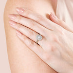 Load image into Gallery viewer, GLOW EMERALD CUT MOISSANITE ENGAGEMENT RING