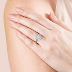 Load image into Gallery viewer, GLOW EMERALD CUT MOISSANITE ENGAGEMENT RING