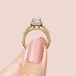 Load image into Gallery viewer, VAIL EMERALD CUT MOISSANITE ENGAGEMENT RING
