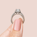 Load image into Gallery viewer, VAIL EMERALD CUT MOISSANITE ENGAGEMENT RING