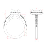 Load image into Gallery viewer, VAIL EMERALD CUT MOISSANITE ENGAGEMENT RING