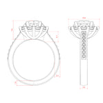 Load image into Gallery viewer, FAUN ACCENTED ROUND CUT MOISSANITE ENGAGEMENT RING