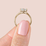Load image into Gallery viewer, EAVE KITE PRINCESS CUT MOISSANITE ENGAGEMENT RING