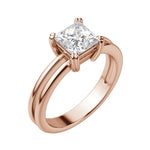 Load image into Gallery viewer, ROMA PRINCESS CUT MOISSANITE ENGAGEMENT RING