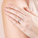 Load image into Gallery viewer, ROMA PRINCESS CUT MOISSANITE ENGAGEMENT RING
