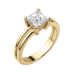 Load image into Gallery viewer, ROMA PRINCESS CUT MOISSANITE ENGAGEMENT RING