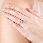 Load image into Gallery viewer, ROMA CUSHION CUT MOISSANITE ENGAGEMENT RING