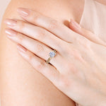 Load image into Gallery viewer, ROMA CUSHION CUT MOISSANITE ENGAGEMENT RING