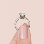 Load image into Gallery viewer, ROMA CUSHION CUT MOISSANITE ENGAGEMENT RING