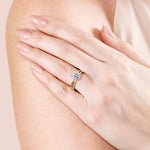 Load image into Gallery viewer, ROMA EMERALD CUT MOISSANITE ENGAGEMENT RING