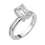 Load image into Gallery viewer, ROMA EMERALD CUT MOISSANITE ENGAGEMENT RING