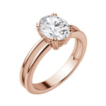 Load image into Gallery viewer, ROMA OVAL CUT MOISSANITE ENGAGEMENT RING