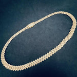 Load image into Gallery viewer, 12MM VVS ROUND MOISSANITE DIAMOND CUBAN LINK CHAIN