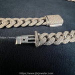 Load image into Gallery viewer, 12MM VVS1 ROUND MOISSANITE 925 STERLING SILVER MIAMI CUBAN CHAIN