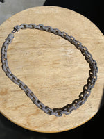 Load image into Gallery viewer, 12MM WHITE GOLD ROUND MOISSANITE LINKING DESIGN CUBAN LINK CHAIN NECKLACE