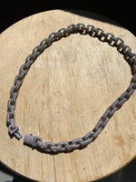 Load image into Gallery viewer, 12MM WHITE GOLD ROUND MOISSANITE LINKING DESIGN CUBAN LINK CHAIN NECKLACE