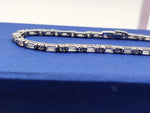 Load image into Gallery viewer, 14K GOLD BAGUETTE AND ROUND DIAMOND TENNIS BRACELET