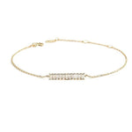 Load image into Gallery viewer, 14K GOLD BAGUETTE SET BAR BRACELET